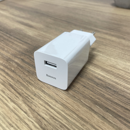 NOWY Kabel + Ładowarka 24W Baseus do iPhone/iPad/ USB > Lightning/ Szybka!/ Biały/ 1m