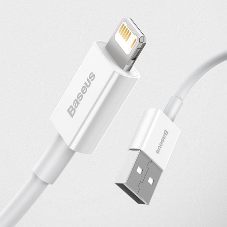 NOWY Kabel + Ładowarka 24W Baseus do iPhone/iPad/ USB > Lightning/ Szybka!/ Biały/ 1m
