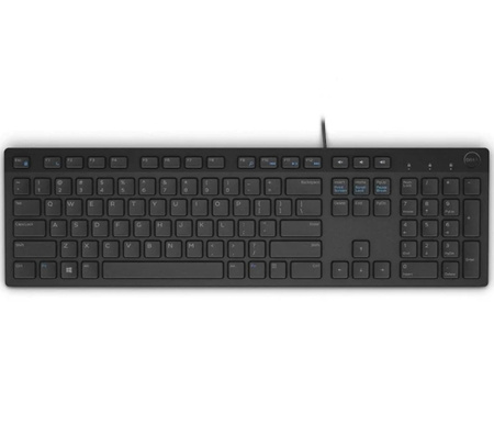 Klawiatura używana Dell KB216t/ Przewodowa/ QWERTY PL/ US/ Biurowa/ Wired Keyboard/ Klasa A-