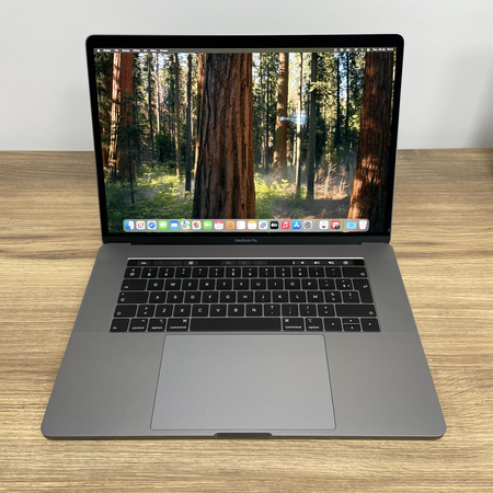 Apple MacBook Pro 15 A1990/ 2018/ i7-8850H/ 16GB RAM/ 512GB SSD/ Radeon Pro 560X 4GB/ Space Gray/ QWERTY UK/ Klasa A