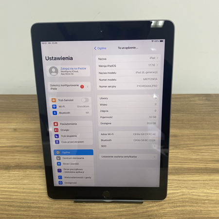 Tablet Apple iPad 6gen./ 9.7"/ A1893/ 128GB/ WiFi/ 2018/ Space Gray / Klasa A