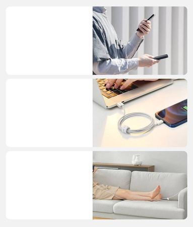 NOWY Kabel Baseus do iPhone/iPad/ USB > Lightning/ Biały/ 1m