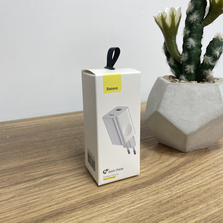 NOWY Kabel + Ładowarka 24W Baseus do iPhone/iPad/ USB > Lightning/ Szybka!/ Biały/ 1m