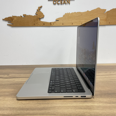 Apple MacBook Pro 14 A2442/ 2021/ M1 (8CPU /14GPU)/ 16GB RAM/ 512GB SSD/ Silver/ Klasa A-