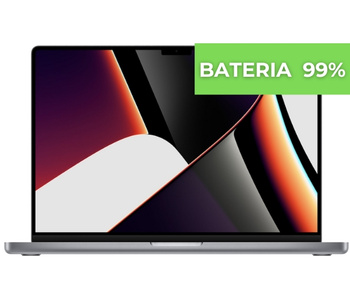 Apple MacBook Pro 14/ A2442/ 2021/ M1 Pro (10CPU/16GPU)/ 16GB RAM/ 512GB SSD/ Silver/ Bateria 99%/ Klasa A-