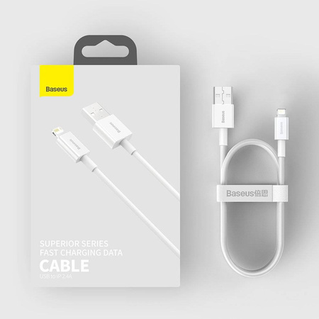 NOWY Kabel Baseus do iPhone/iPad/ USB > Lightning/ Biały/ 1m