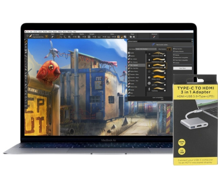 Apple MacBook Air 13 A1932/ 2019/  i7-8750H/ 8GB RAM/ 128GB SSD/ Space Gray/ Klasa A-