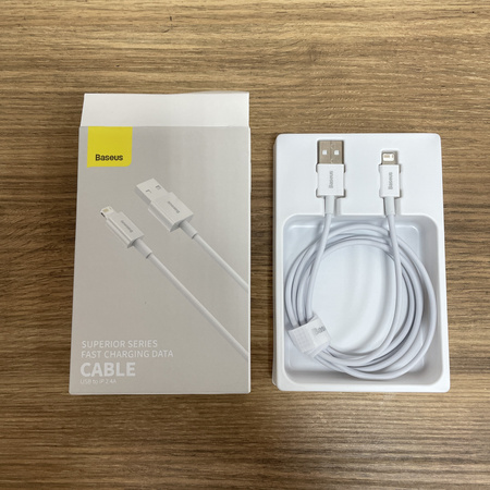 NOWY Kabel Baseus do iPhone/iPad/ USB > Lightning/ Biały/ 1m