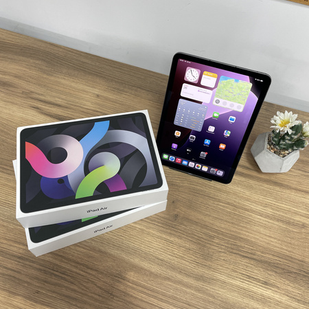 Tablet Apple iPad Air 4/ 10.9"/ A2072/ 64GB/ WiFi + Cellular/ 2020/ Space Gray/ 2360x1640/ Bateria 100%/ Klasa A + BOX