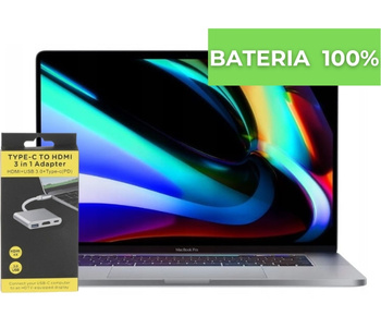 Apple MacBook Pro 16 A2141/ 2019/ i7-9750H/ 16GB RAM/ 512GB SSD/ Radeon Pro 5500M 8GB/ 3072x1920/ Space Gray/ Klasa A-